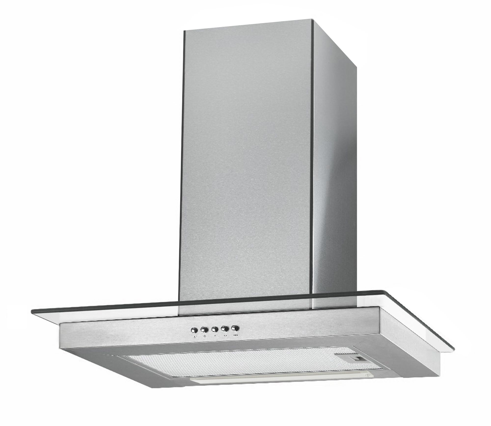 Cooke & Lewis FG60SS Steel & Glass Box Cooker Hood, (W) 600mm