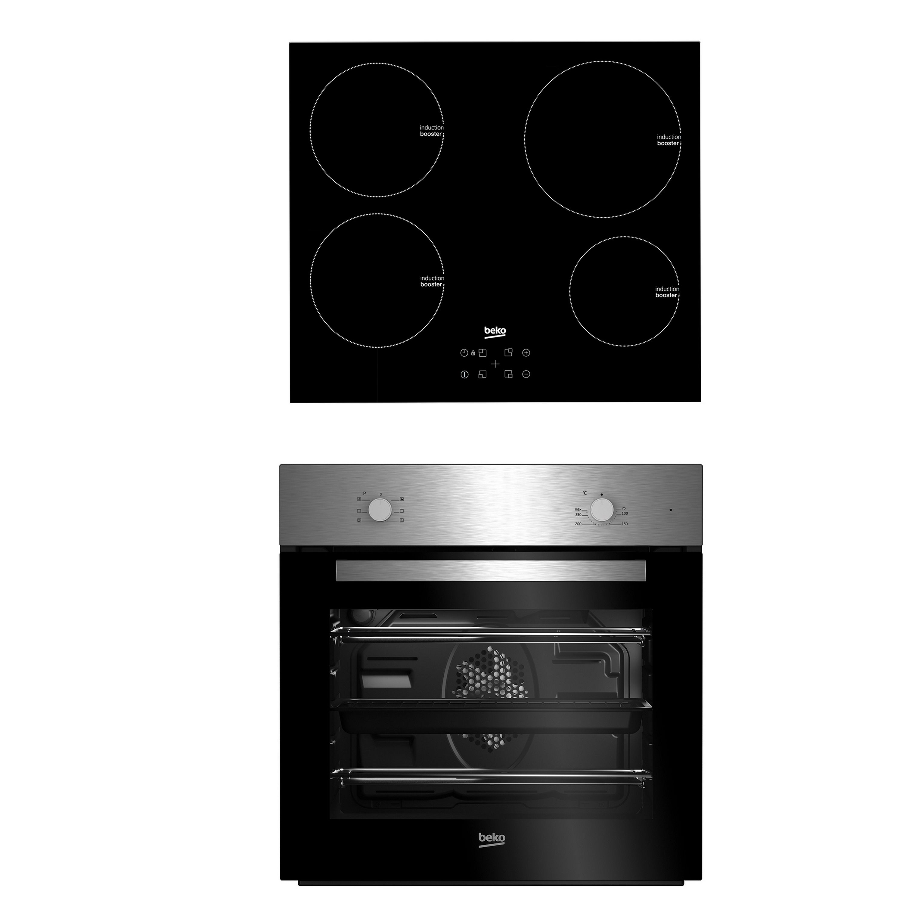 Beko QSE224X Black & Stainless Steel Single Multifunction Oven