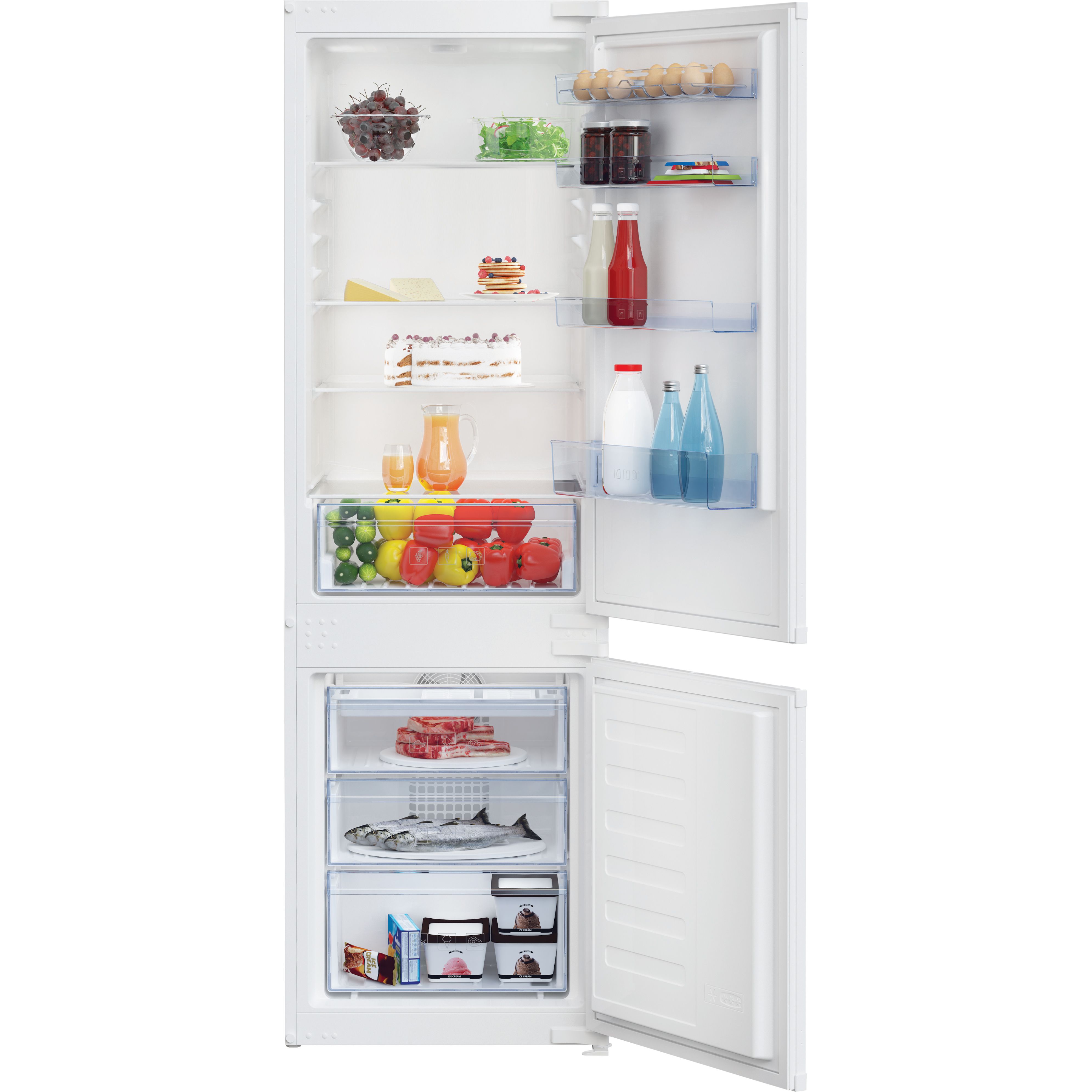 Beko ICQFD173 White Integrated Fridge freezer Departments TradePoint