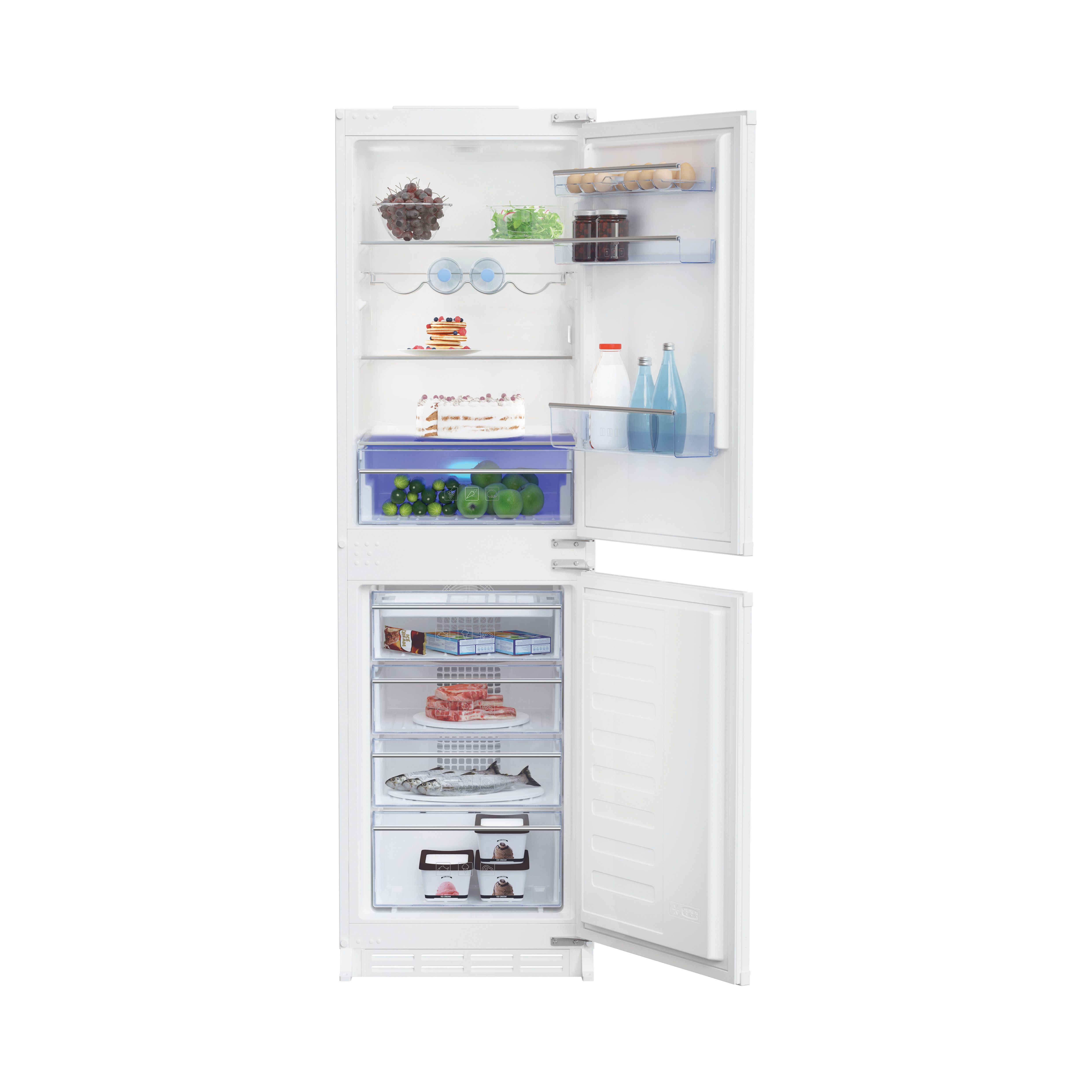 Beko Icqfdb155 White Integrated Fridge Freezer Departments Tradepoint