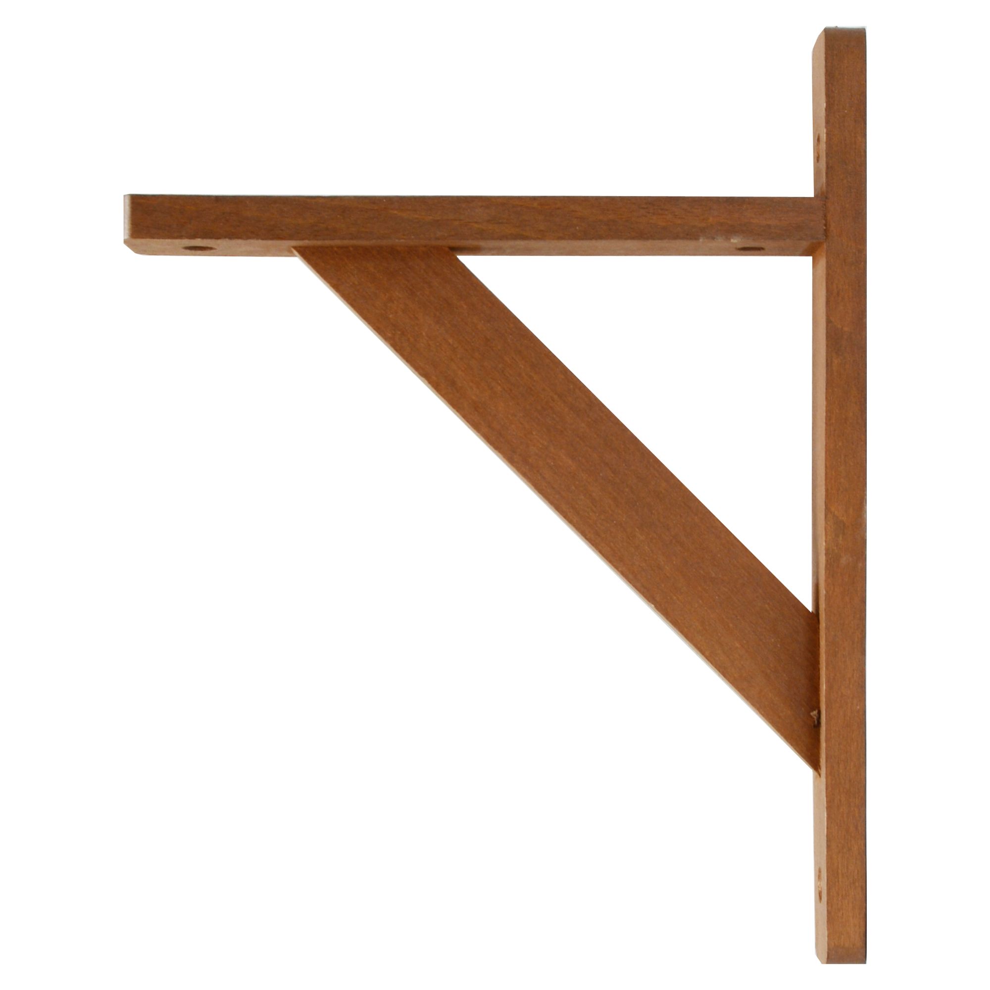 B&Q Brackets Natural Walnut Effect Wood Shelf Bracket (D)250mm ...