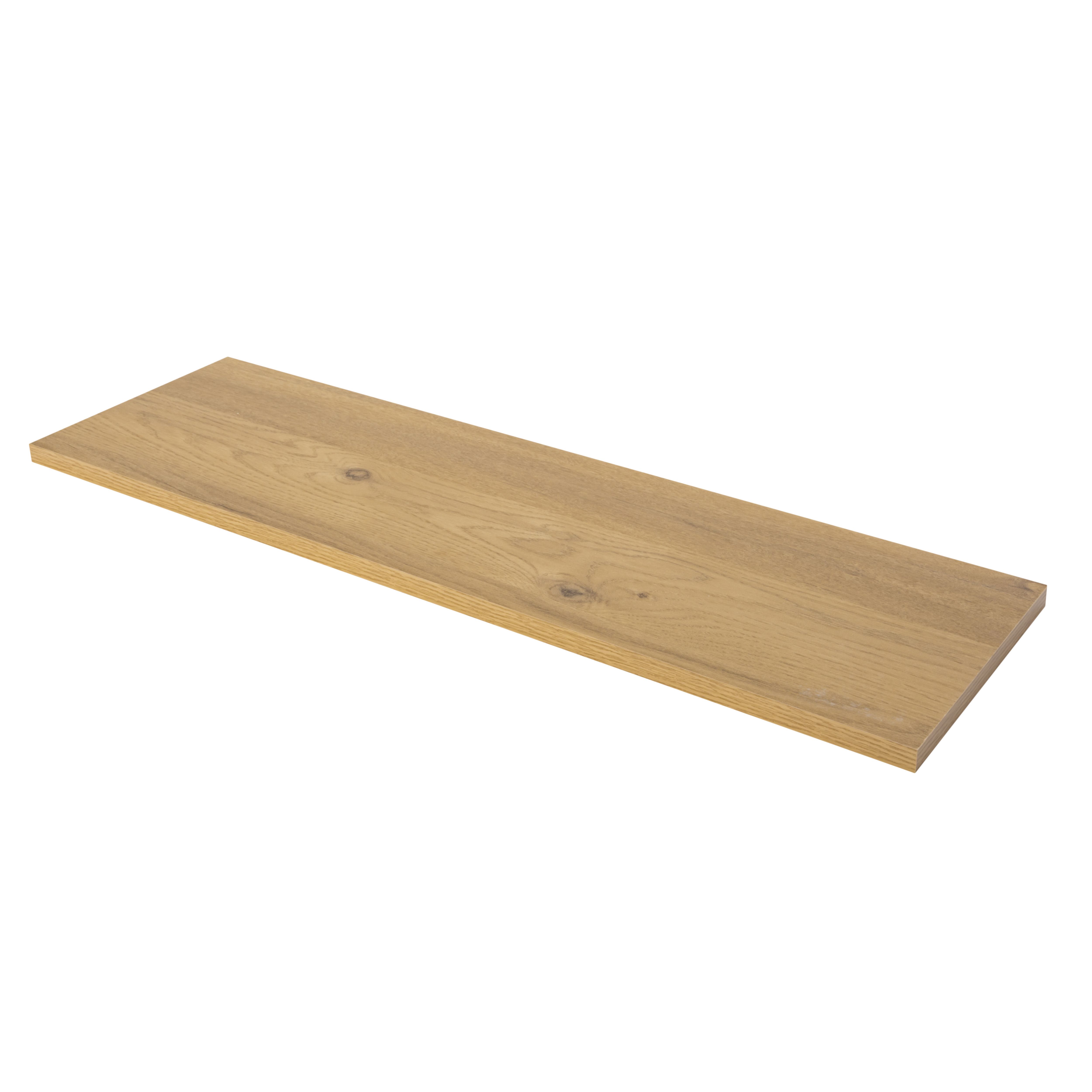 Natural Oak effect Shelf board (L)805mm (D)240mm Departments DIY at B&Q