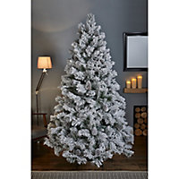 8ft Lumi Spruce White Hooked Full Artificial Christmas tree