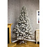 8ft Silver tipped Fir Grey Hinged Full Artificial Christmas tree