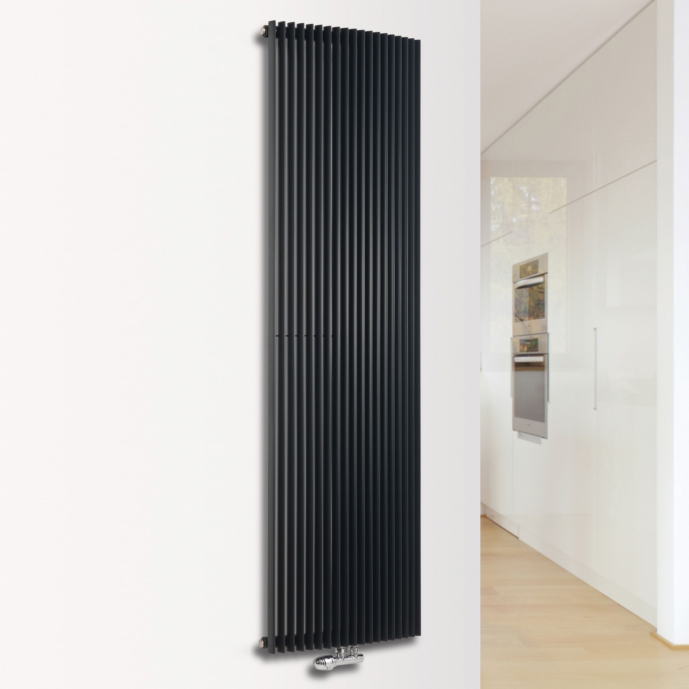 Ximax Triton Curve Vertical Radiator Anthracite (H)1800 mm (W)430 mm ...