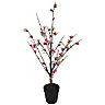 95cm Peach Blossom tree Artificial plant in Black Pot