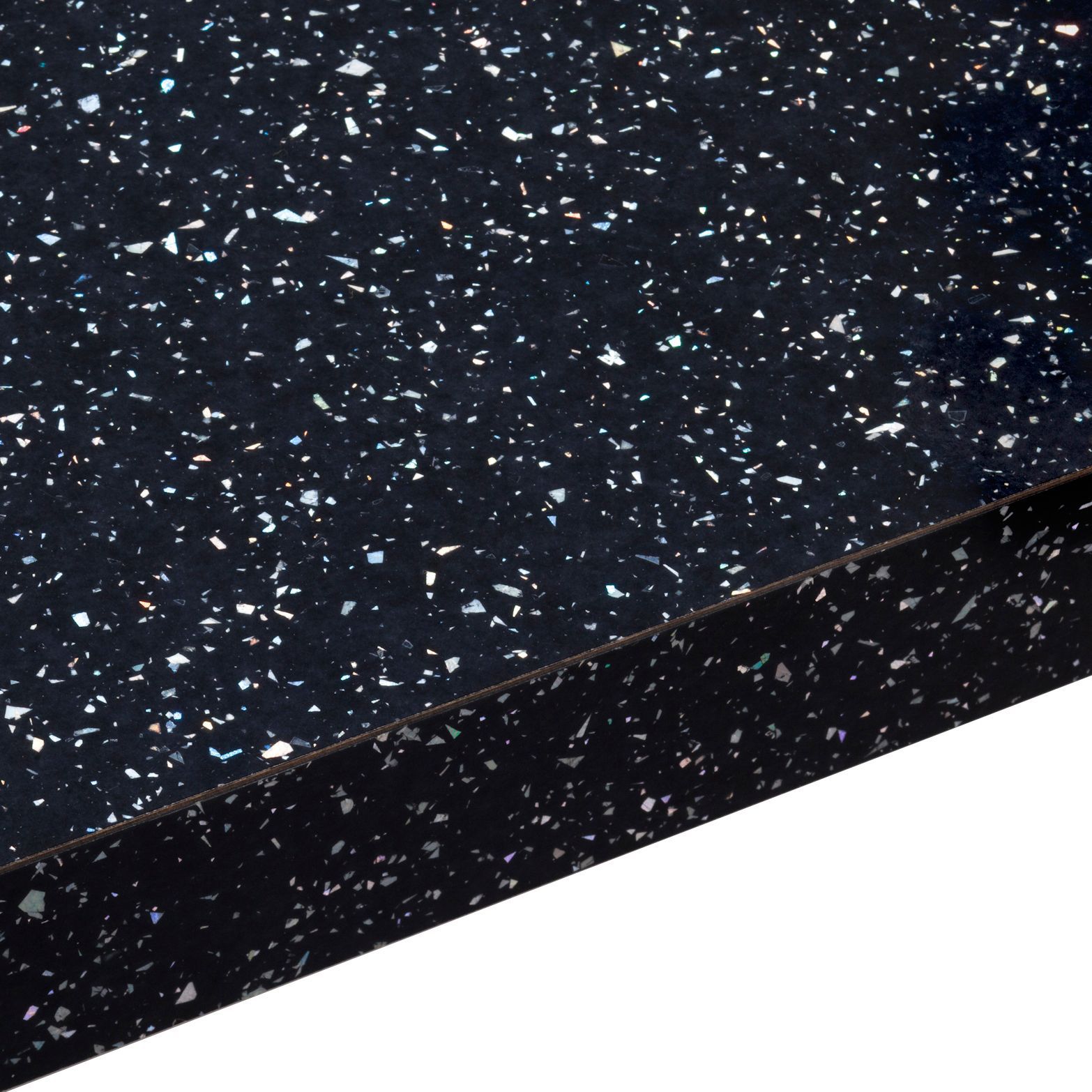 38mm Astral Gloss Black Laminate Square Edge Kitchen Worktop L