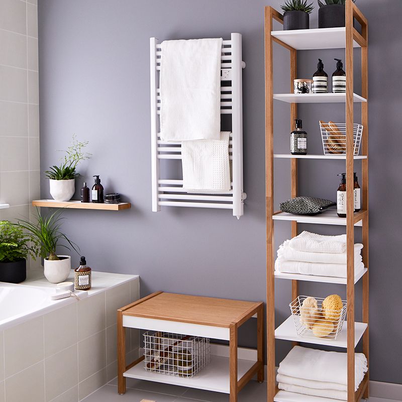 wall mounted bathroom shelf unit