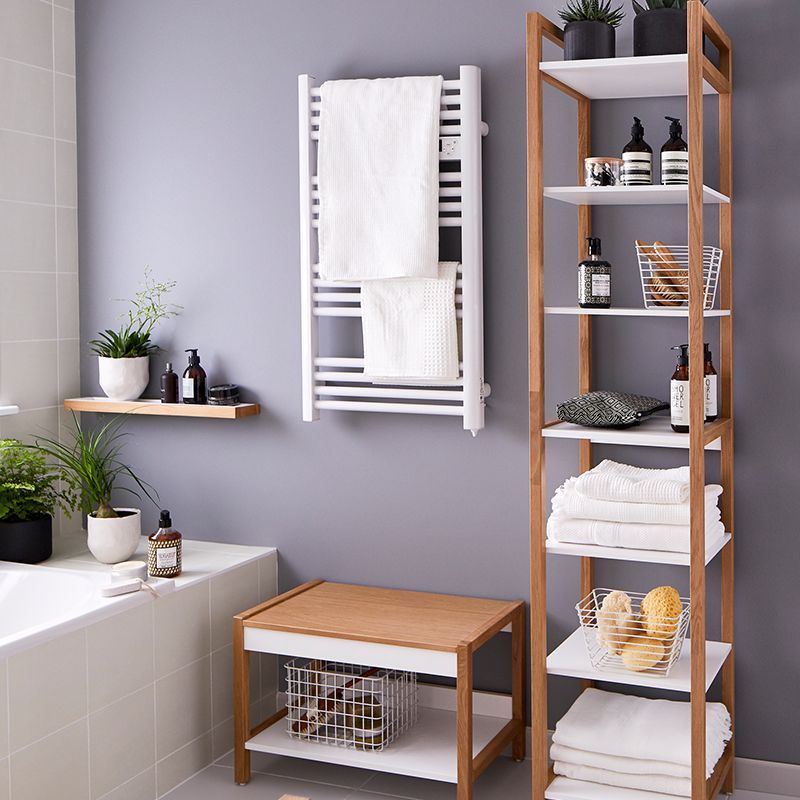 small bathroom standing shelf