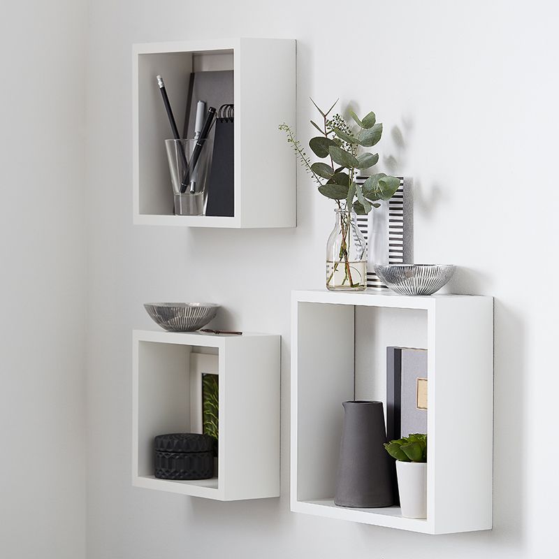 Dark Gray Opened Wall Shelf decorative shelves