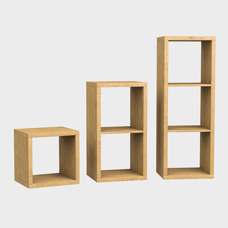 wood cube storage with baskets