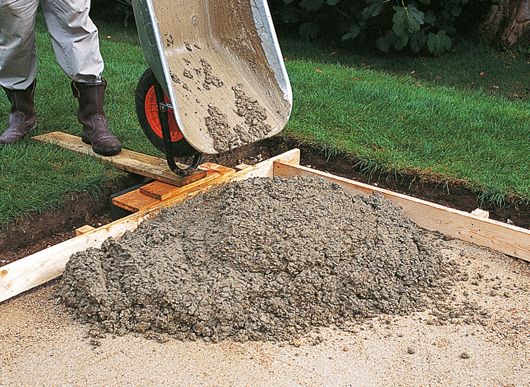 how to plan a concrete path, patio or driveway ideas