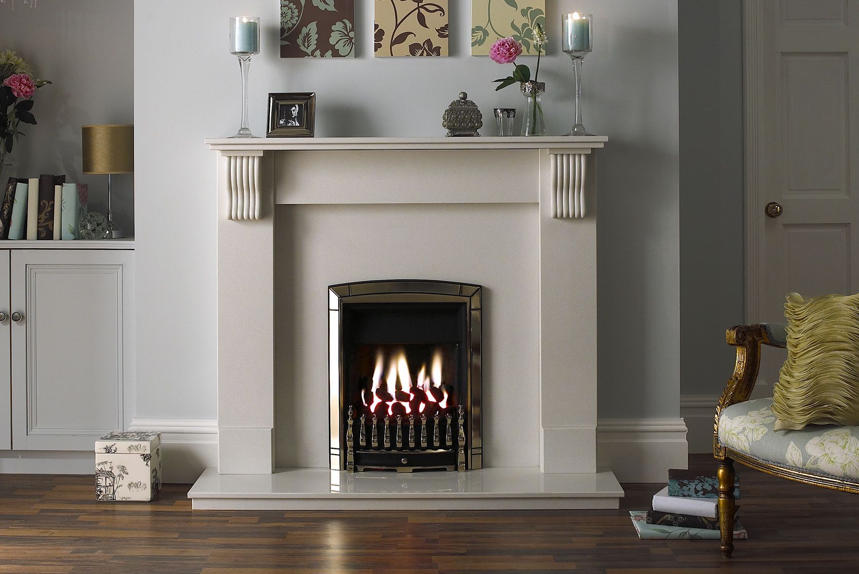 focal point blenheim black inset gas fire suite