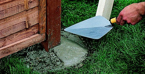 fill the hole with concrete