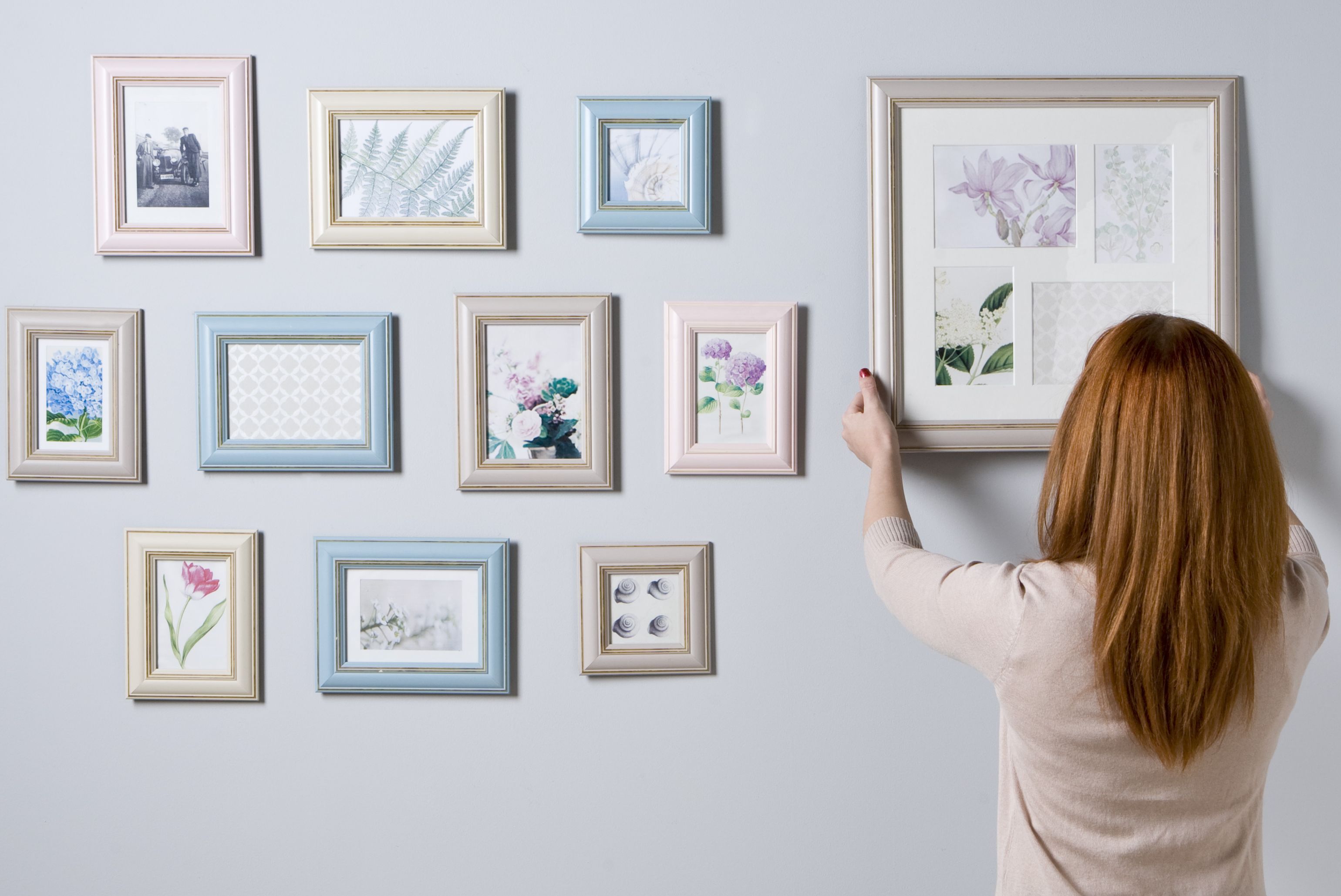 fixing picture frames to walls