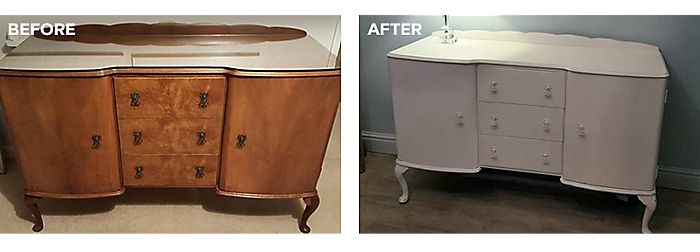 An upcycled sideboard using furniture paint