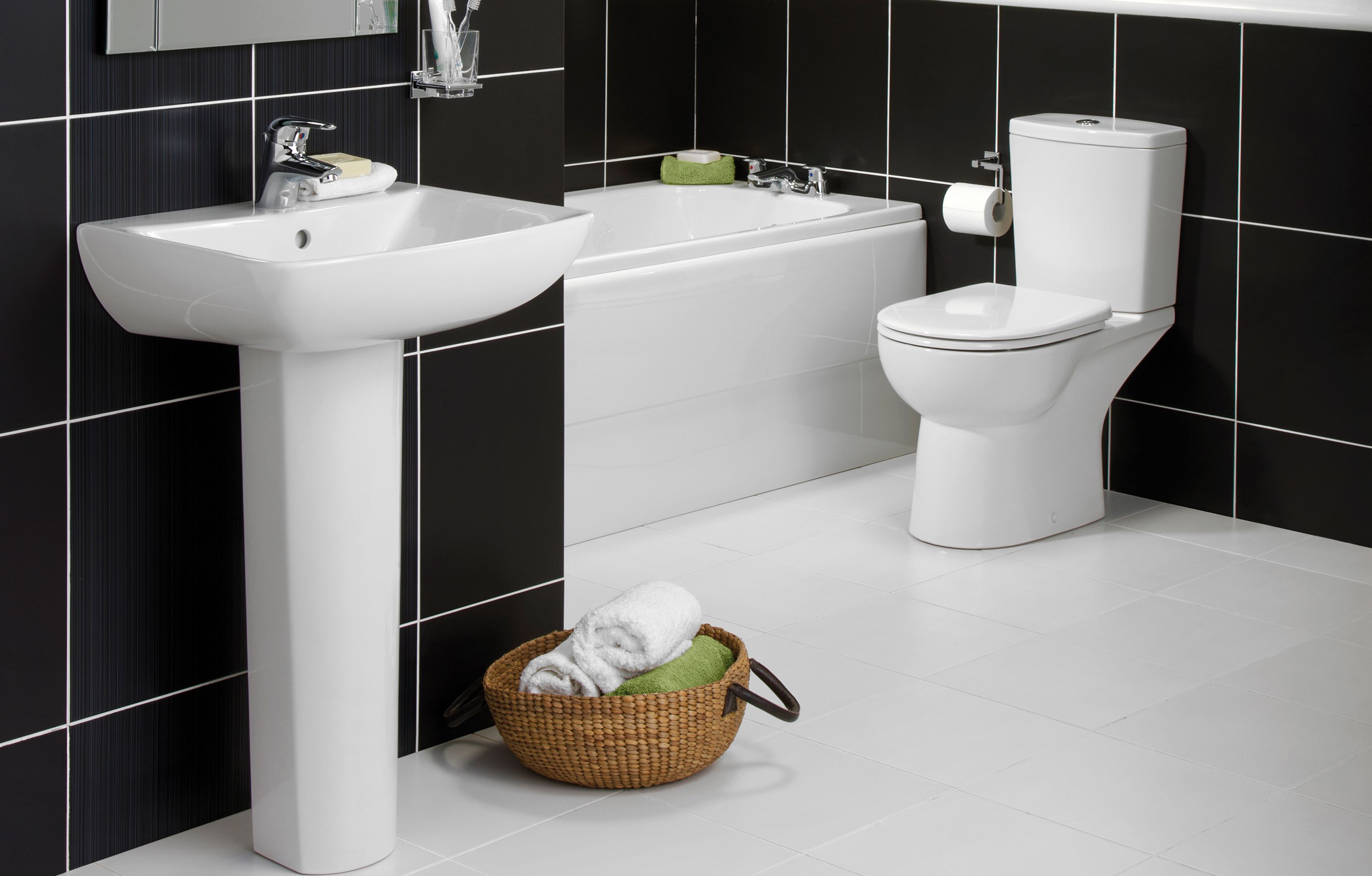 Ideal Standard Vue Modern Bathroom Suites DIY at B&Q