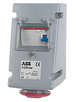 ABB 40A Blue Switched Socket