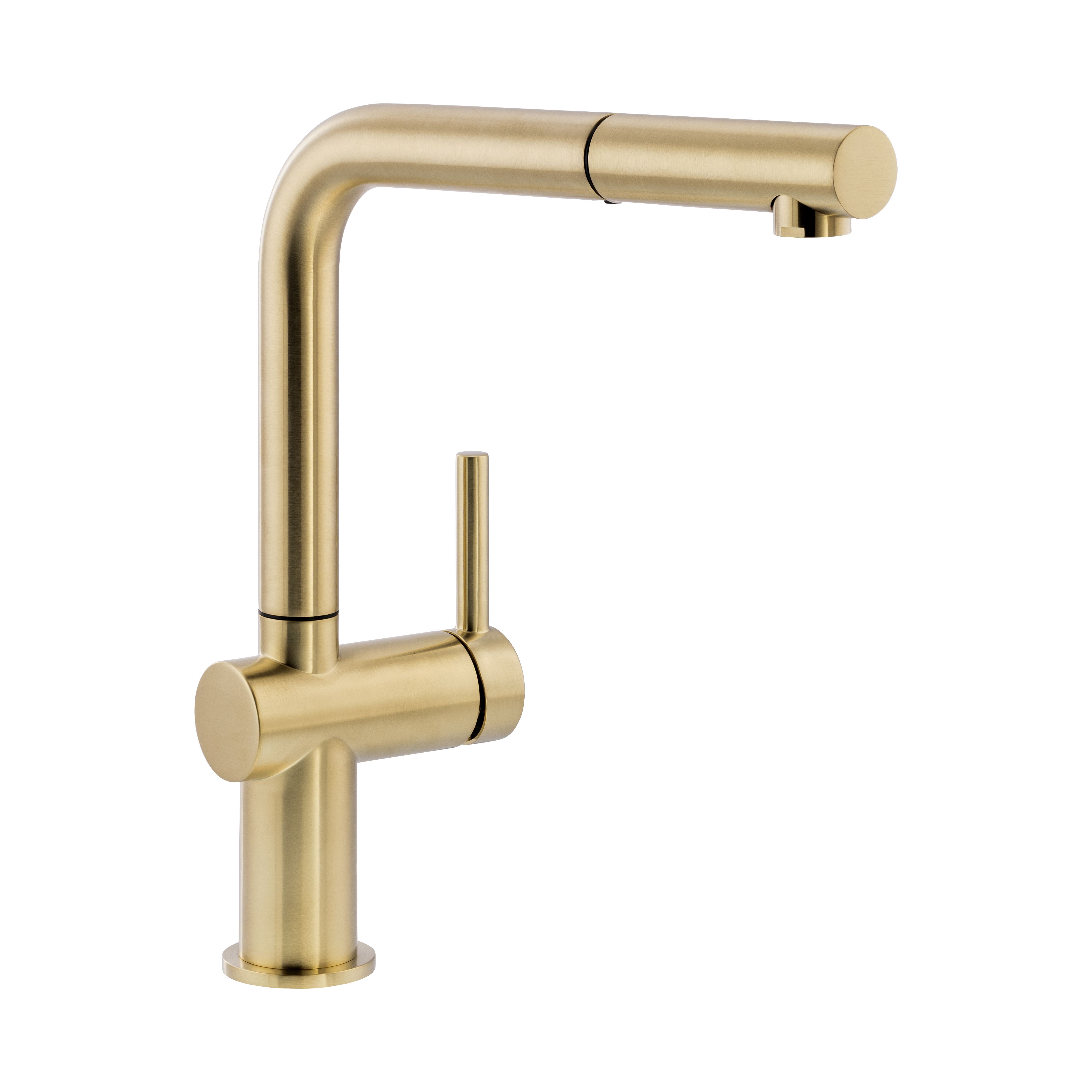 Abode Logik Brass effect Kitchen Side lever pull out Tap