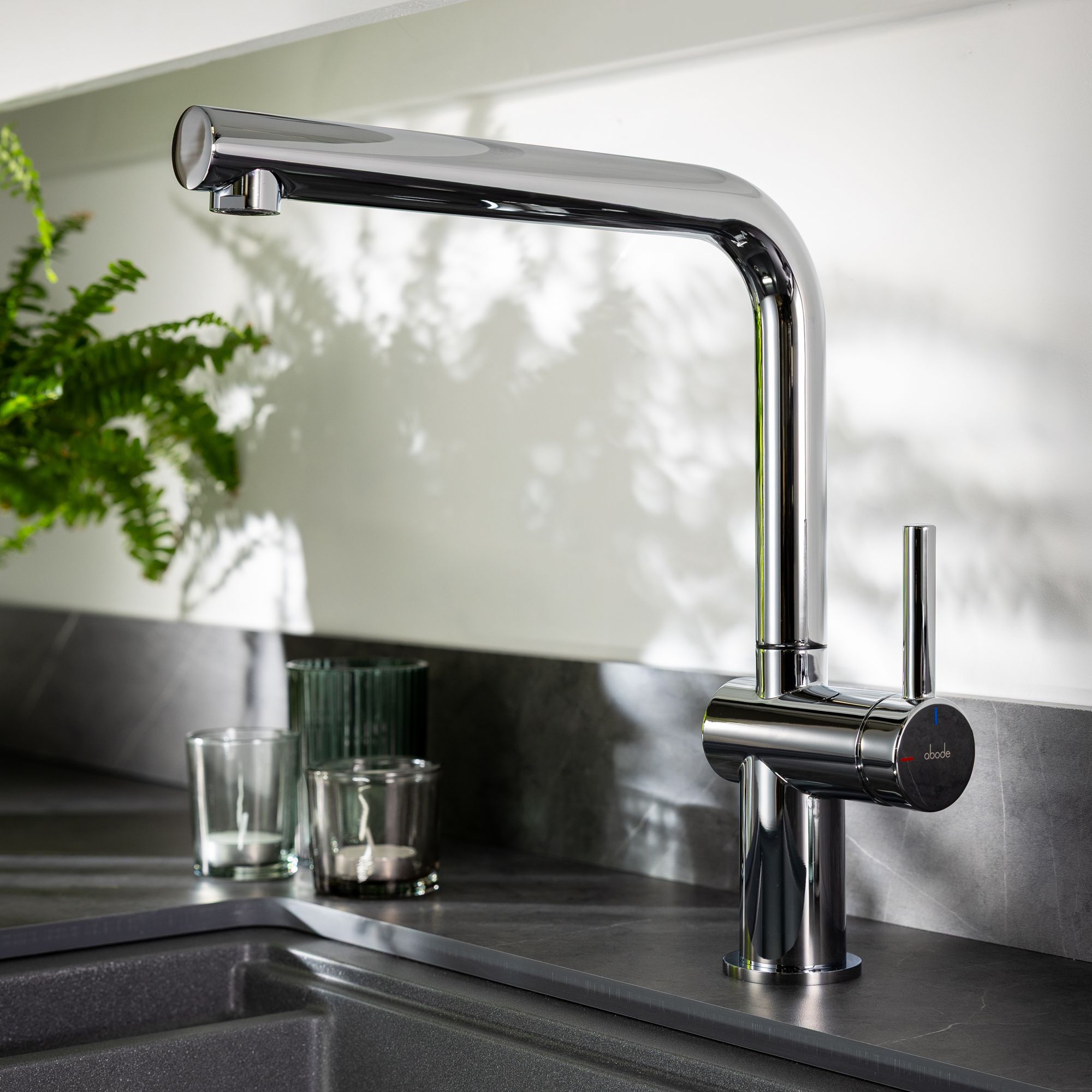 Abode Logik Chrome-plated Kitchen Side lever Tap