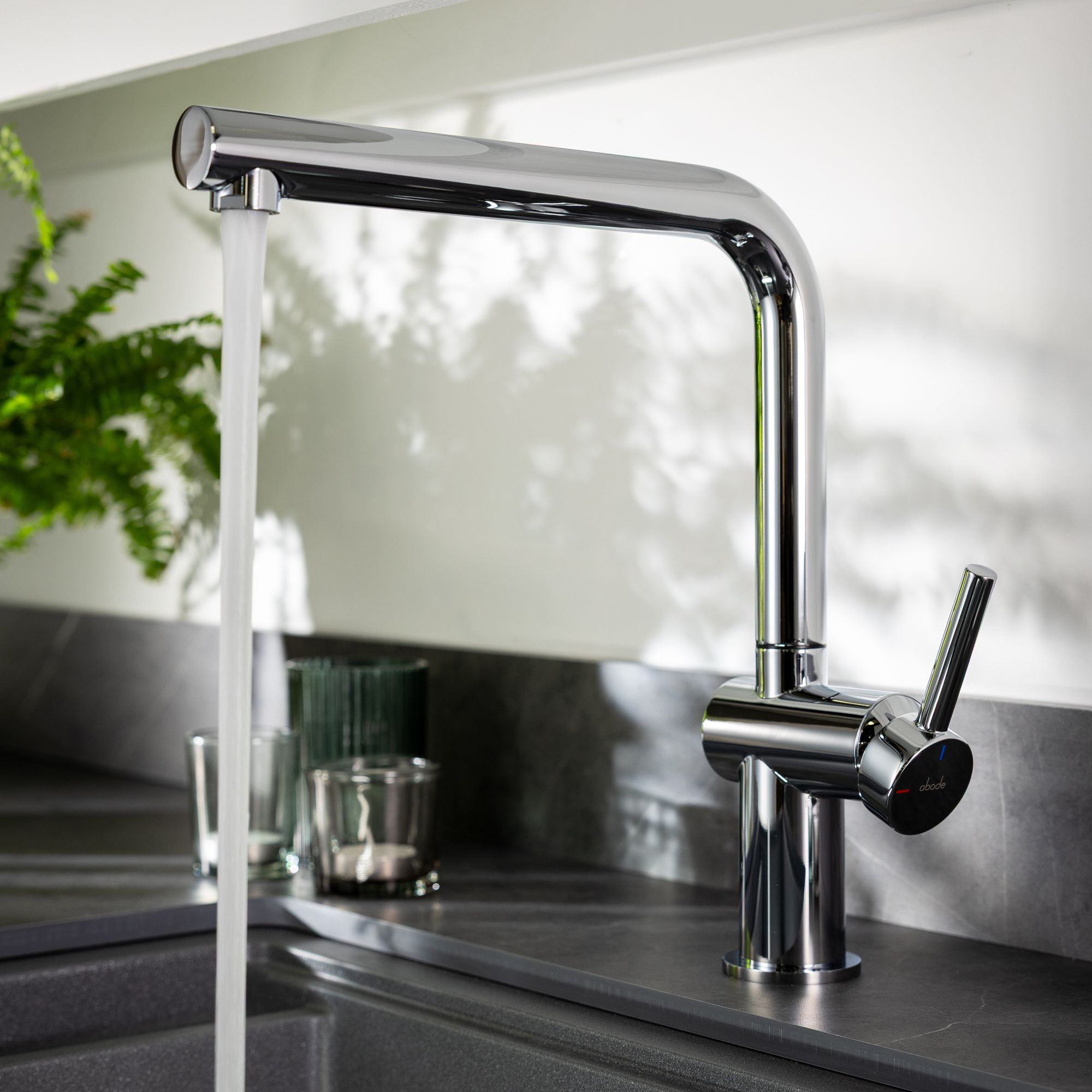 Abode Logik Chrome-plated Kitchen Side lever Tap