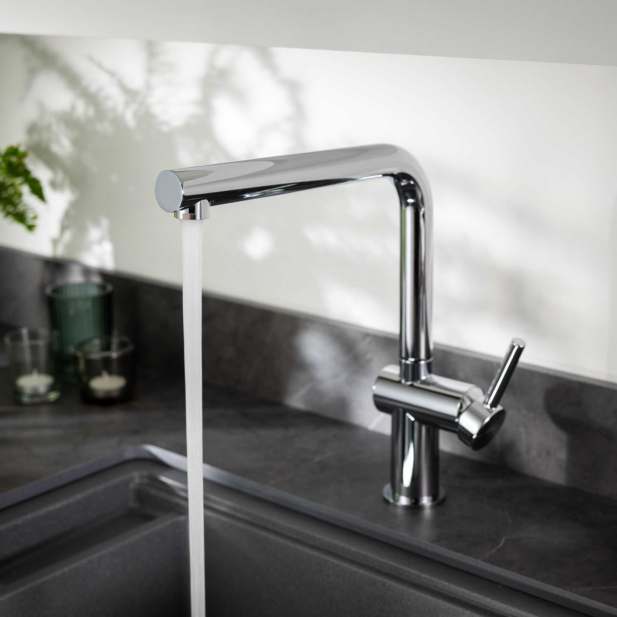 Abode Logik Chrome-plated Kitchen Side lever Tap