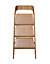 Abru 3 tread Aluminium & wood Step stool (H)1.17m