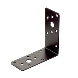 Abru Brown Powder-coated Steel Angle bracket (H)40mm (W)90mm (L)90mm