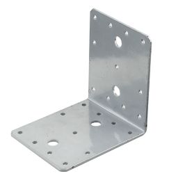 Abru Chrome effect Powder-coated Steel Angle bracket (H)90mm (W)105mm (L)105mm