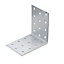 Abru Silver effect Powder-coated Steel Perforated Angle bracket (H)60mm (W)80mm (L)80mm