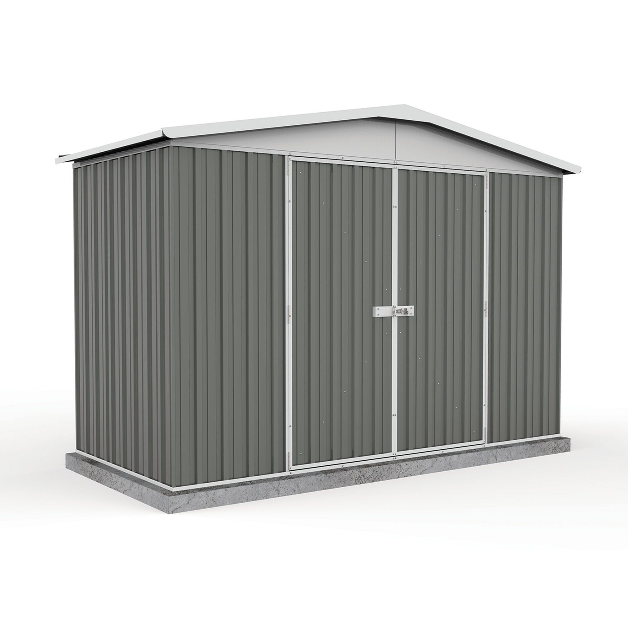 Absco Apex Grey Metal 2 door Shed
