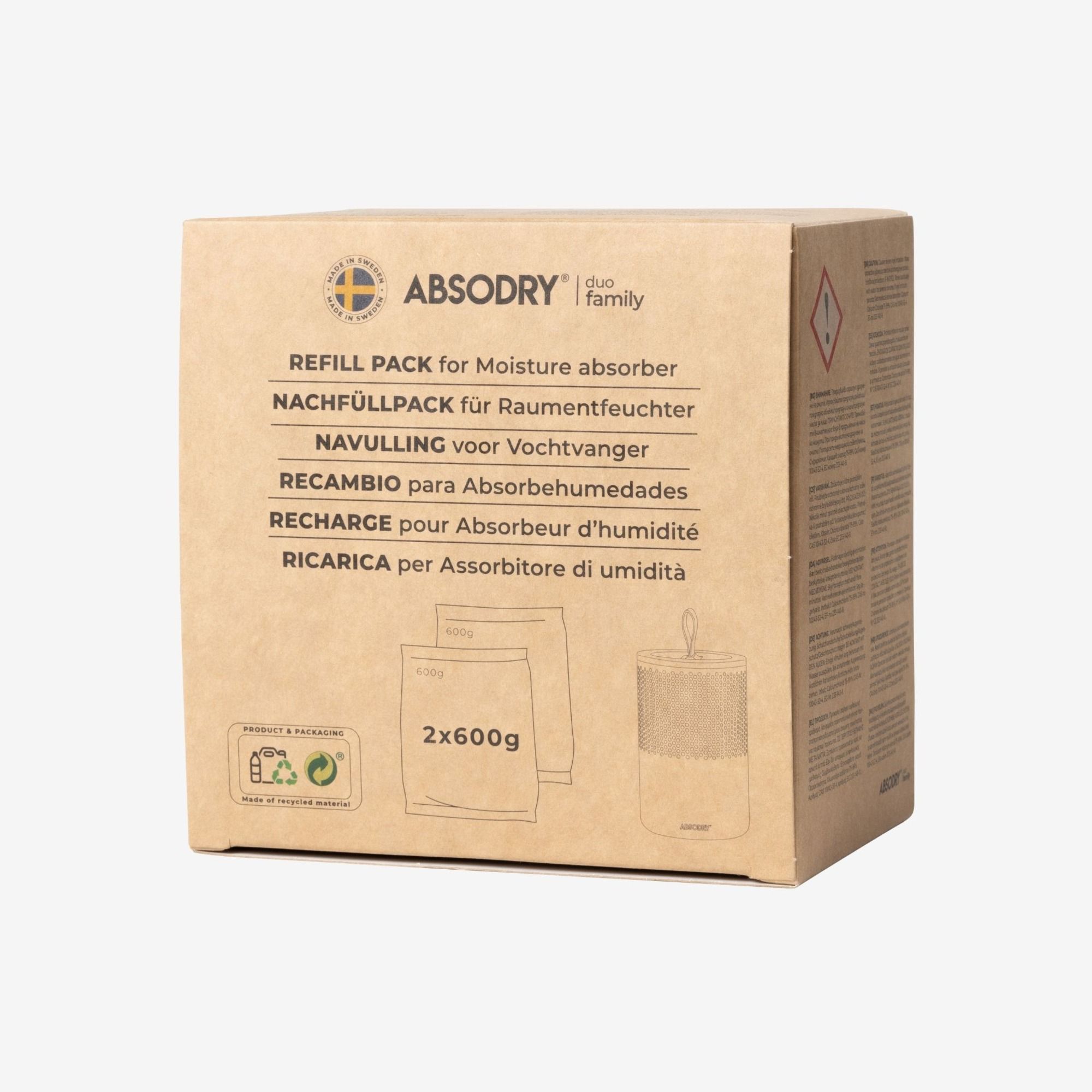 Absodry Moisture absorbing refill, Pack of 2