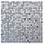 Abu dhabi Brushed Metal Mosaic tile sheet, (L)300mm (W)300mm