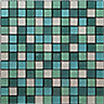 Acapulco Multicolour Glass & marble Mosaic tile, (L)300mm (W)300mm
