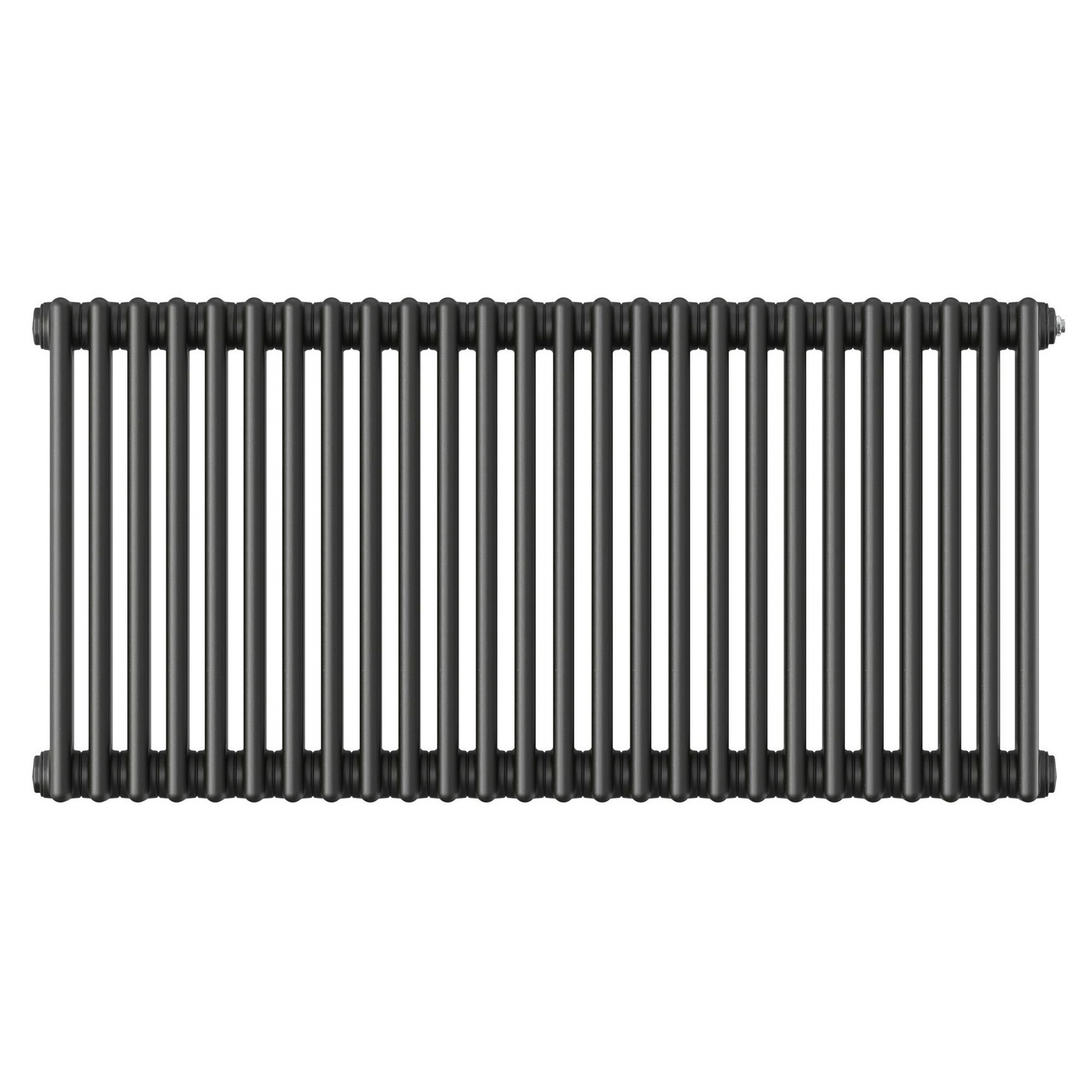 Acova Classic Anthracite 3 Column Radiator, (W)1226mm x (H)600mm