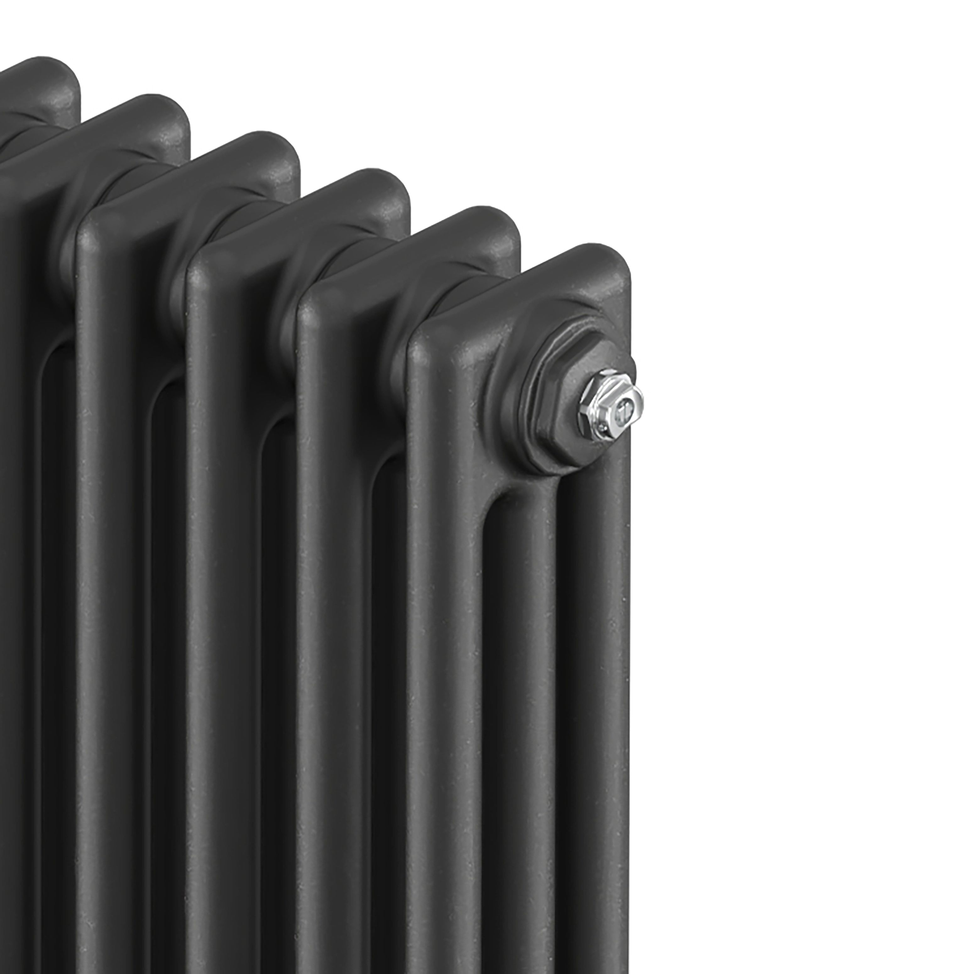 Acova Classic Anthracite 3 Column Radiator, (W)812mm x (H)600mm
