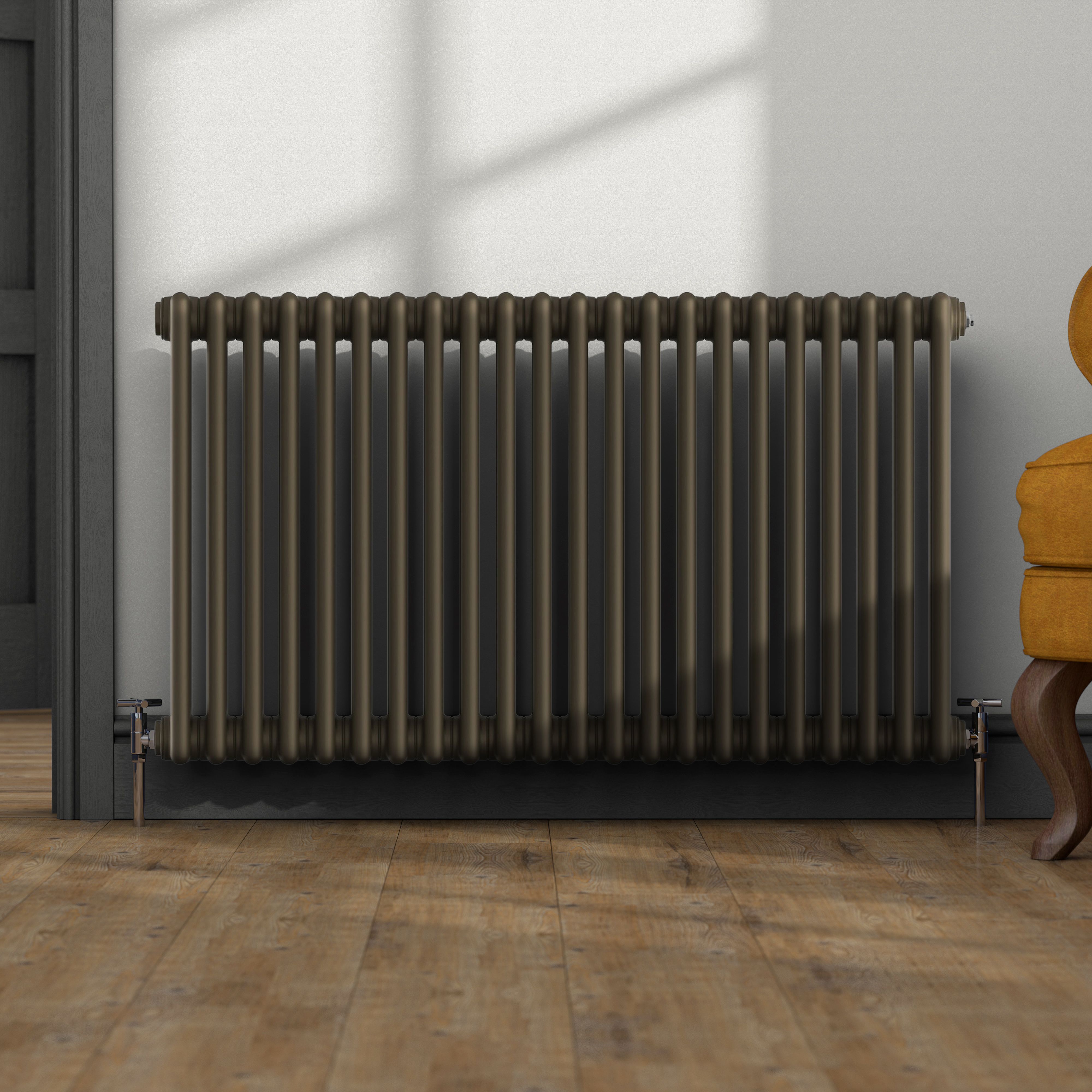 Acova Classic Bronze effect 3 Column Radiator, (W)1042mm x (H)600mm