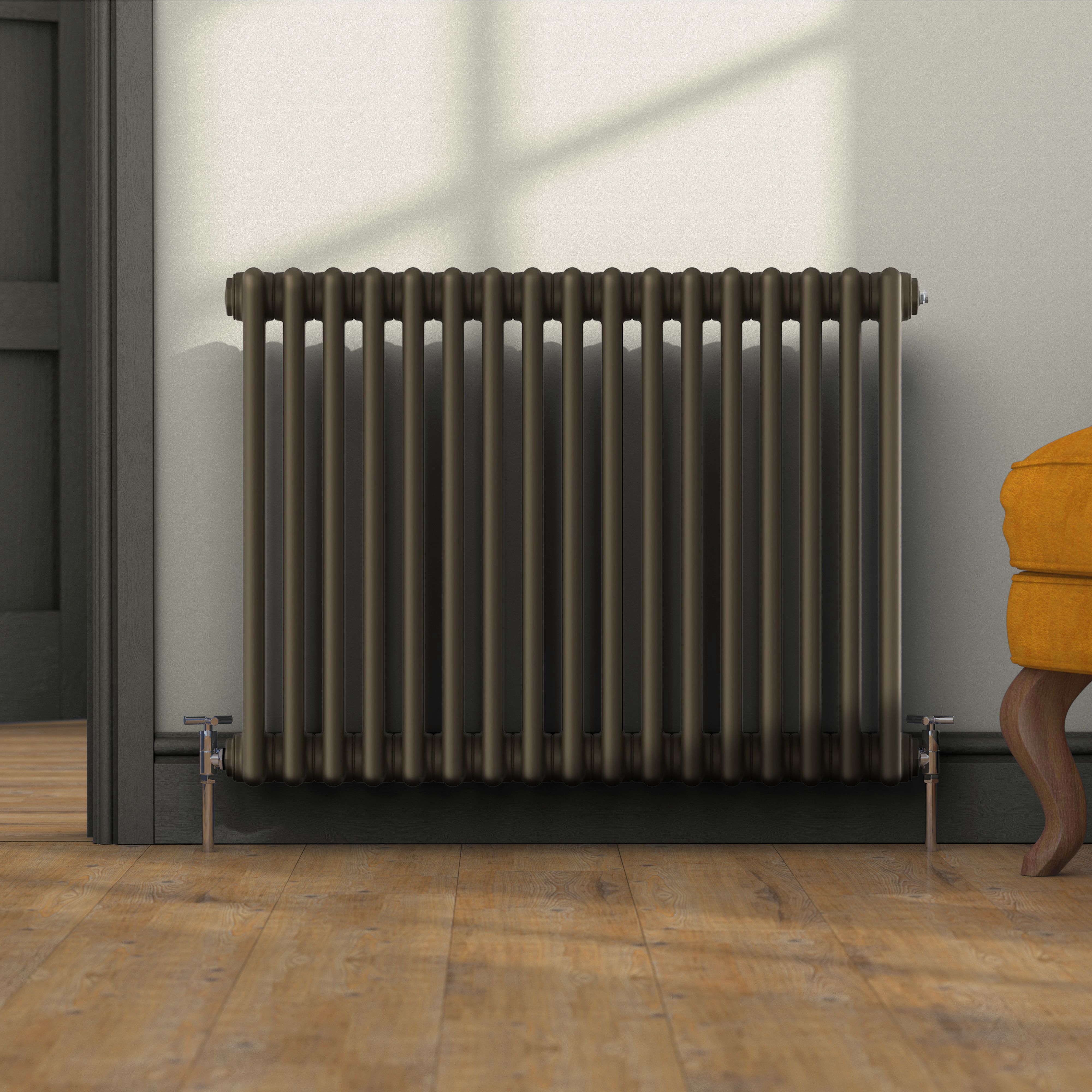 Acova Classic Bronze effect 3 Column Radiator, (W)812mm x (H)600mm