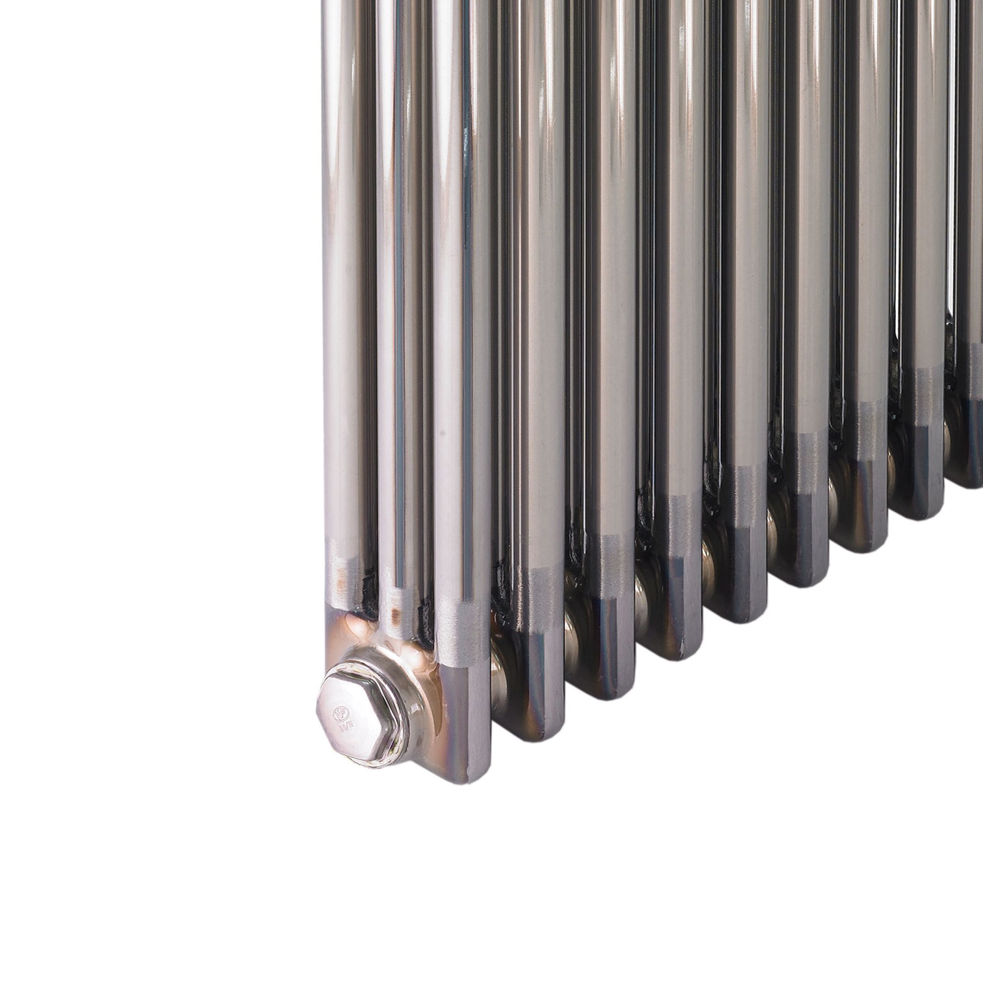 Acova Raw metal 3 Column Radiator, (W)812mm x (H)600mm