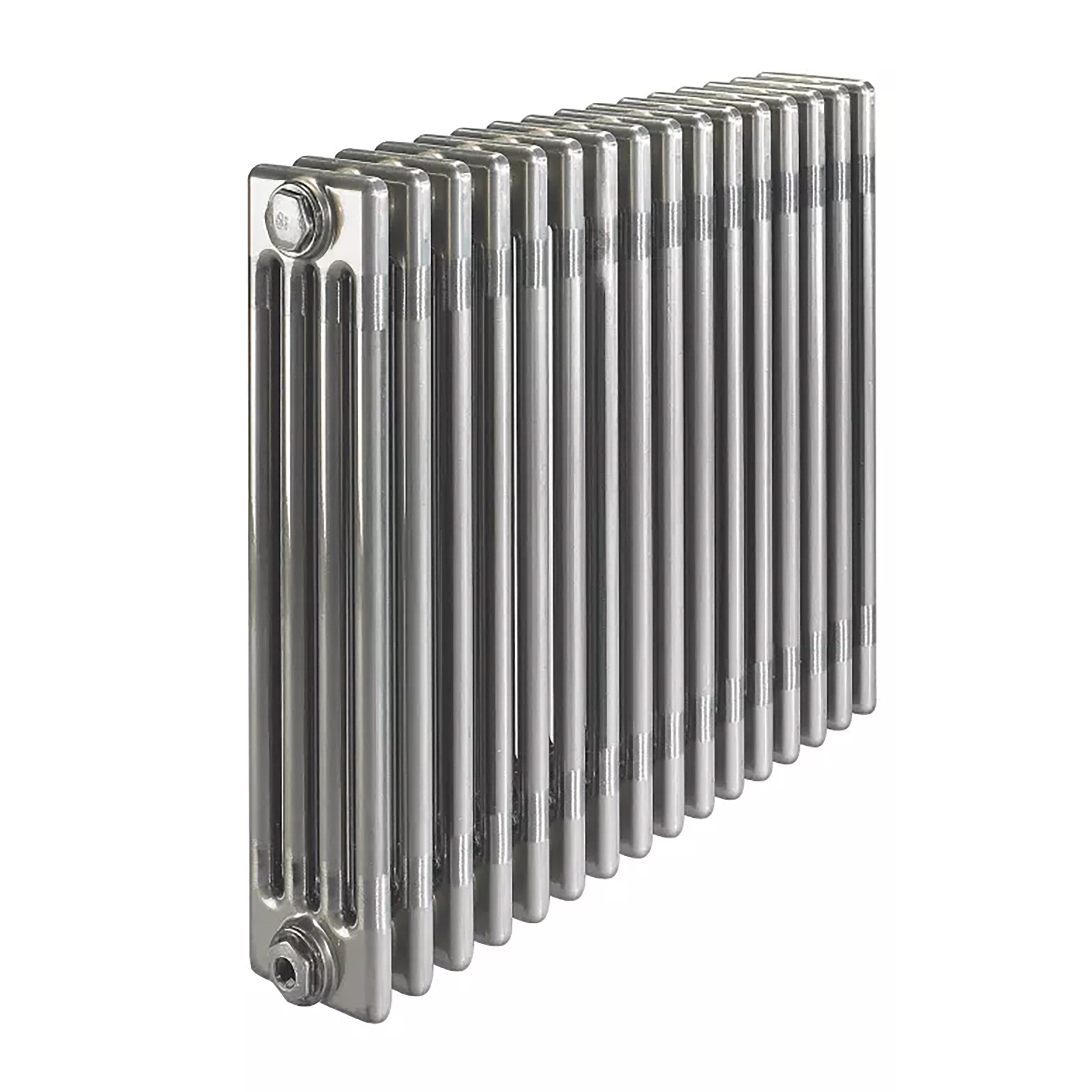 Acova Raw metal 4 Column Radiator, (W)812mm x (H)600mm