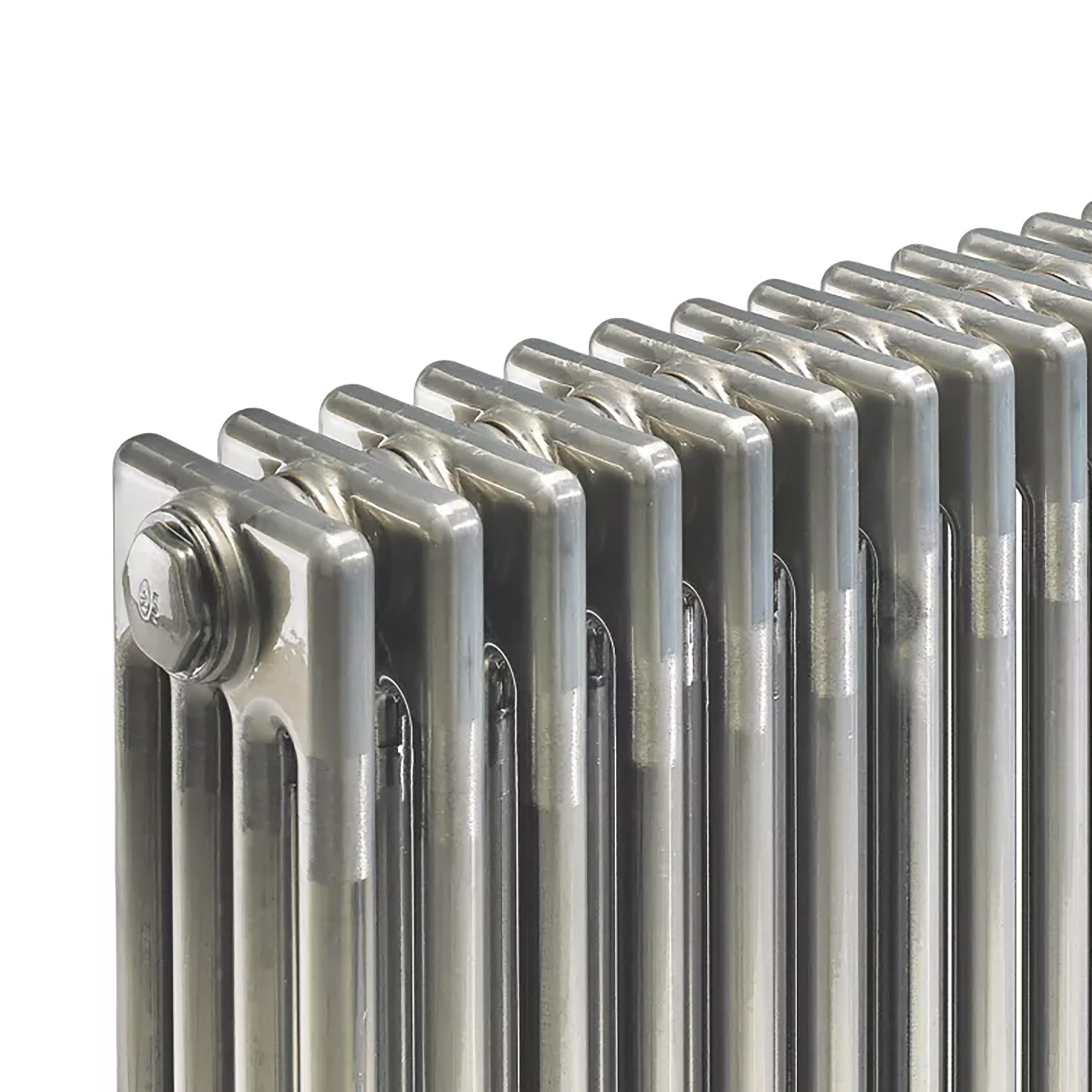 Acova Raw metal 4 Column Radiator, (W)812mm x (H)600mm