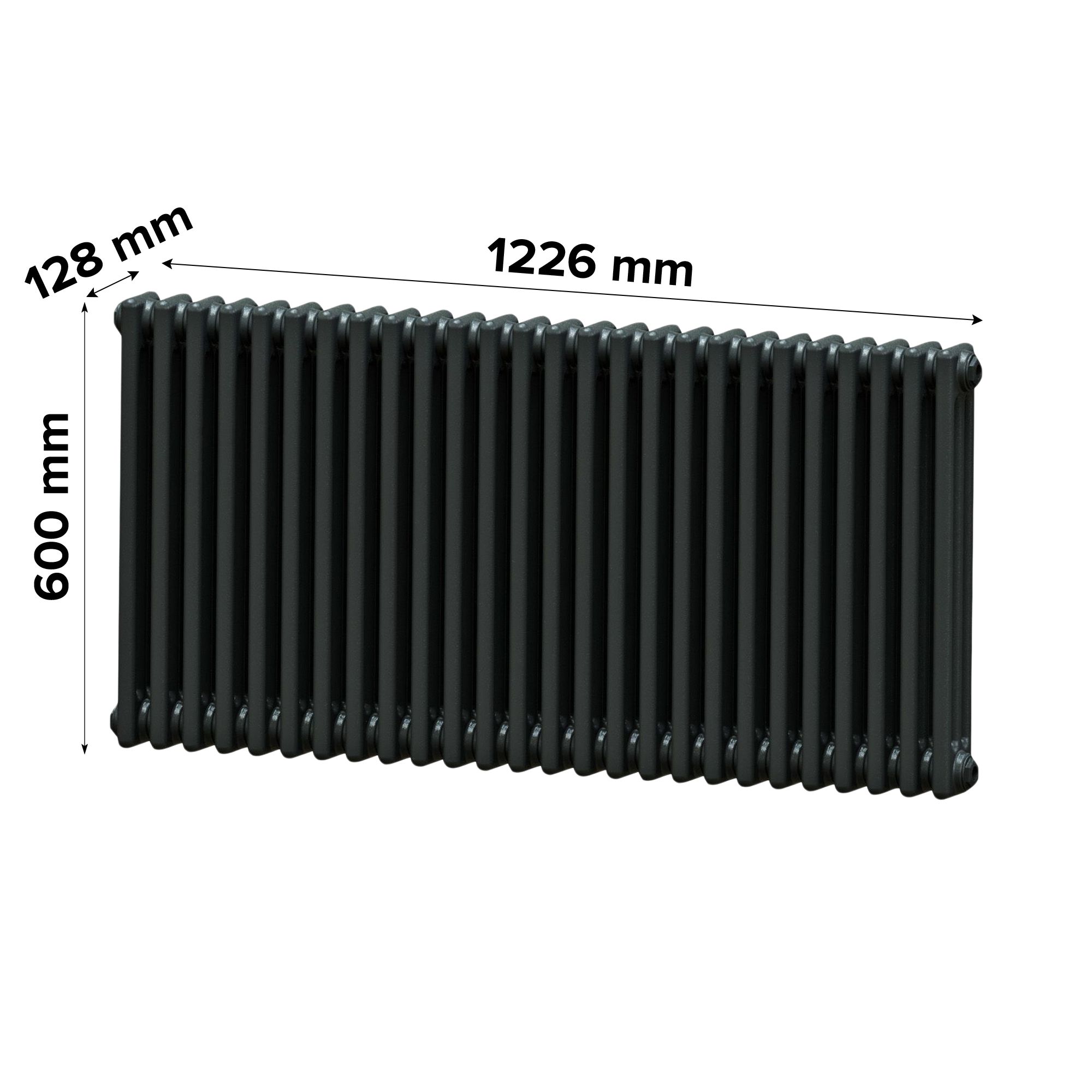 Acova Volcanic 3 Column Radiator, (W)1226mm x (H)600mm