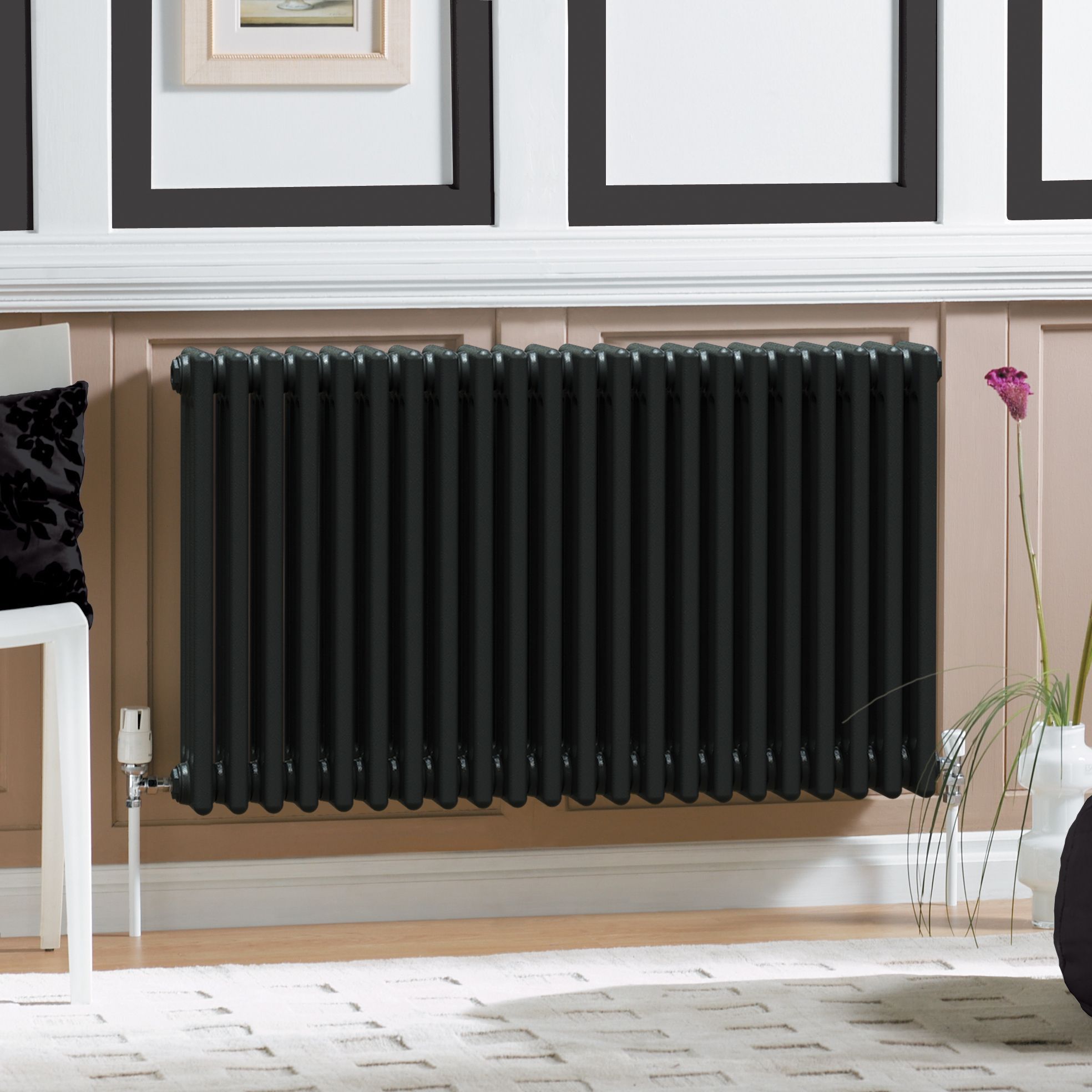 Acova Volcanic 4 Column Radiator, (W)1226mm x (H)600mm