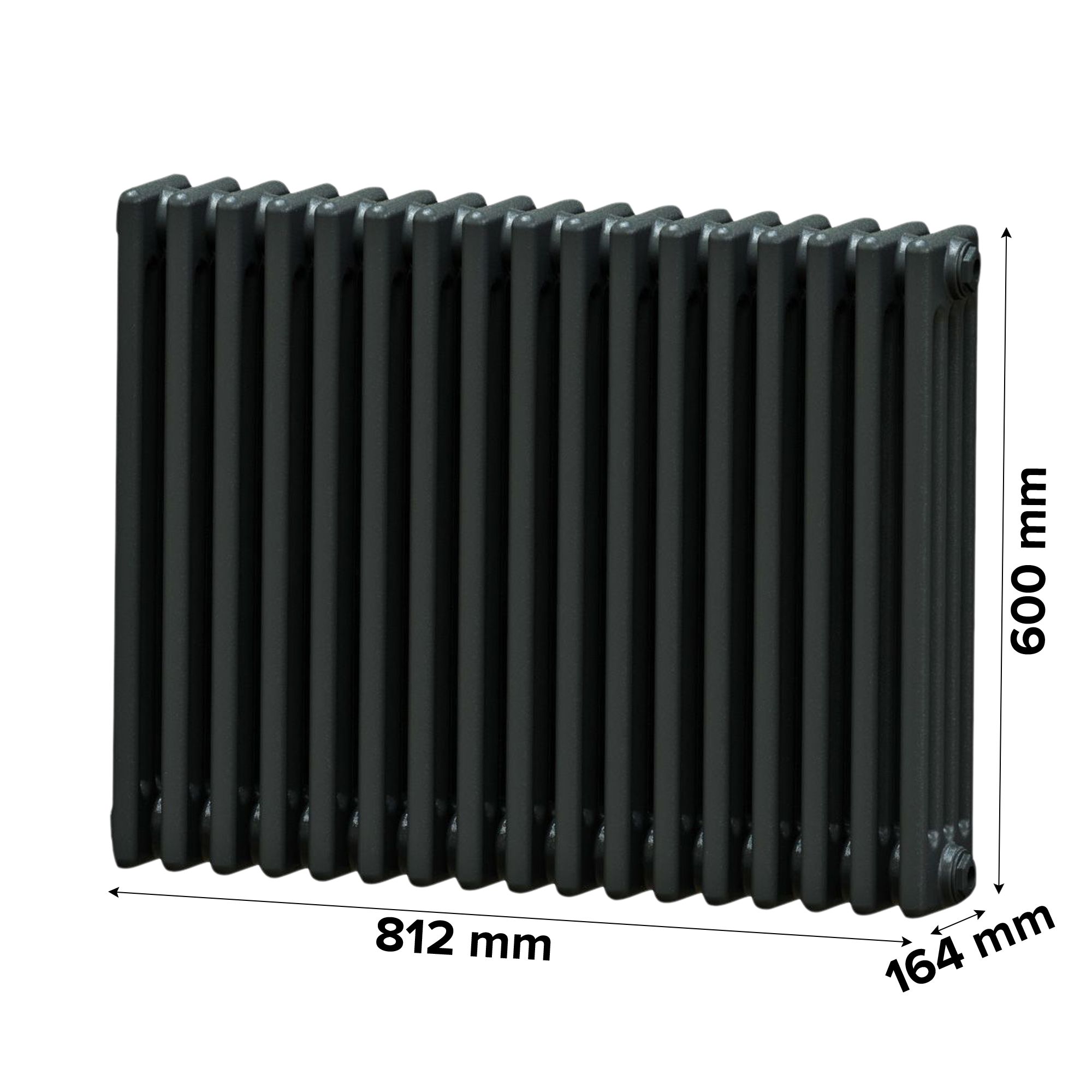 Acova Volcanic 4 Column Radiator, (W)812mm x (H)600mm