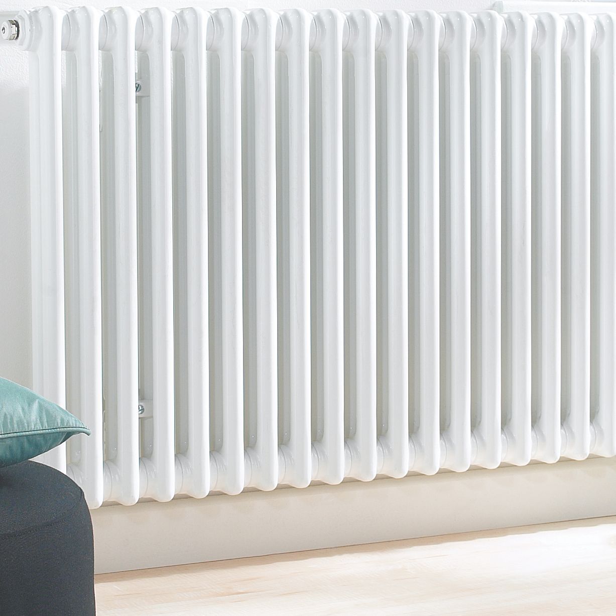 Acova White 2 Column Radiator, (W)1410mm x (H)600mm