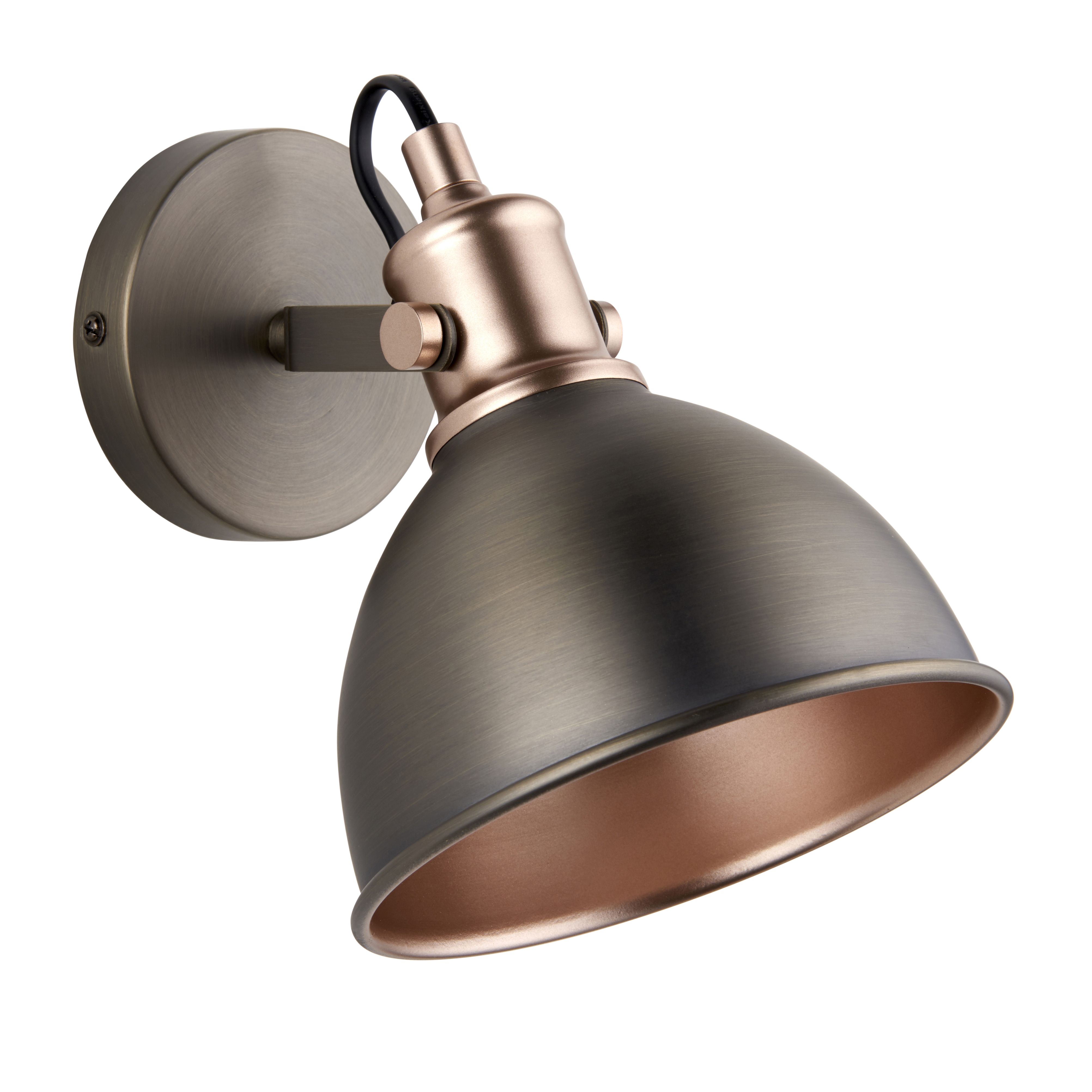 Acrobat Copper & pewter Wired Wall light