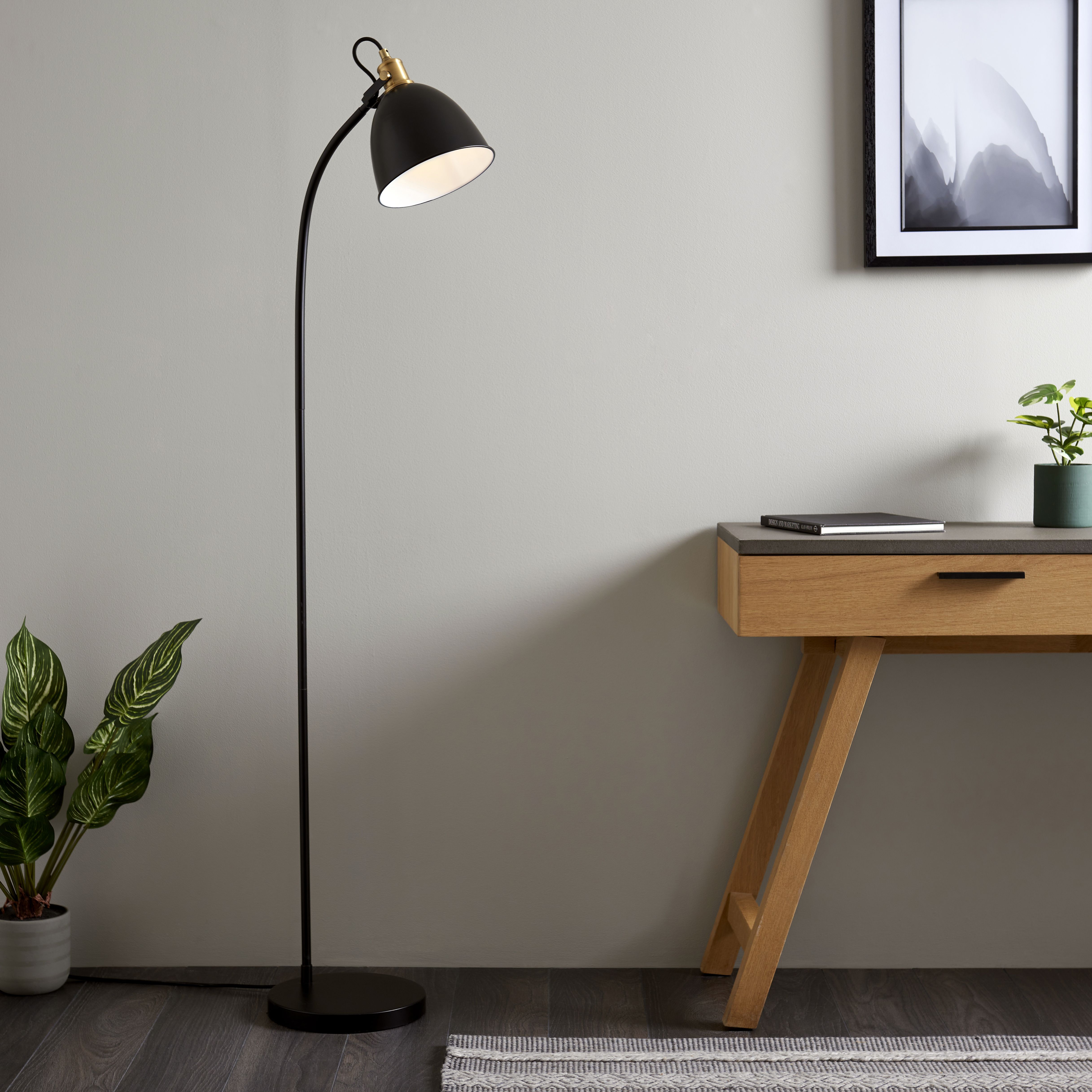 Acrobat Matt Black Floor lamp