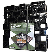 Active Products Plastic Grid Shed base (L) 100cm x (W) 100cm , Pack of 4