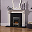 Adam Victoria China White & Black Granite Chrome effect Fire suite