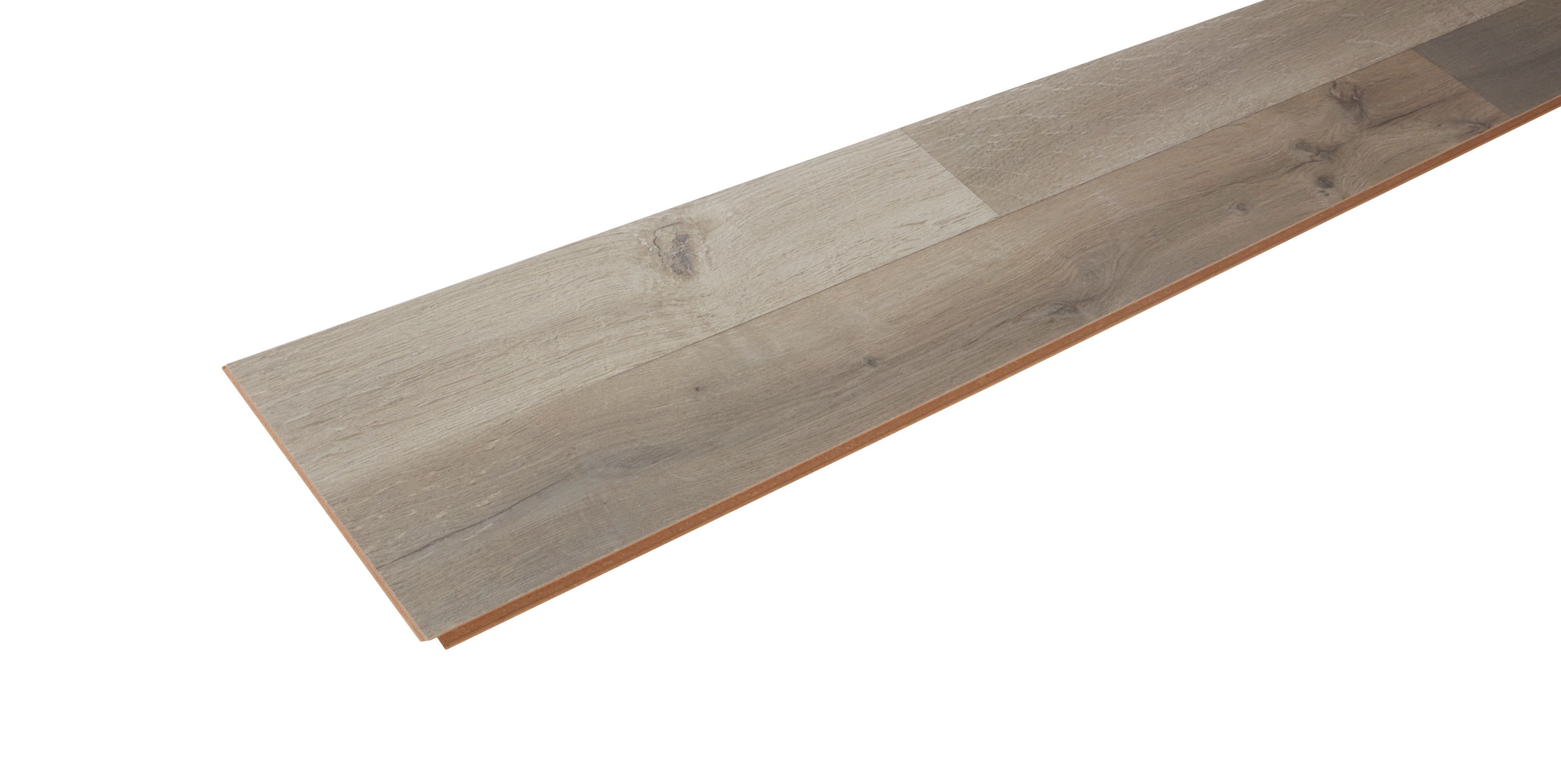 Addington Grey Gloss Oak effect Laminate Flooring Sample